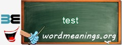 WordMeaning blackboard for test